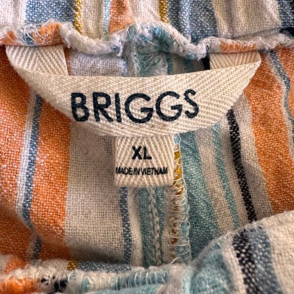 Briggs Striped Linen Blend Pull On Shorts Size XL - Picture 3 of 3